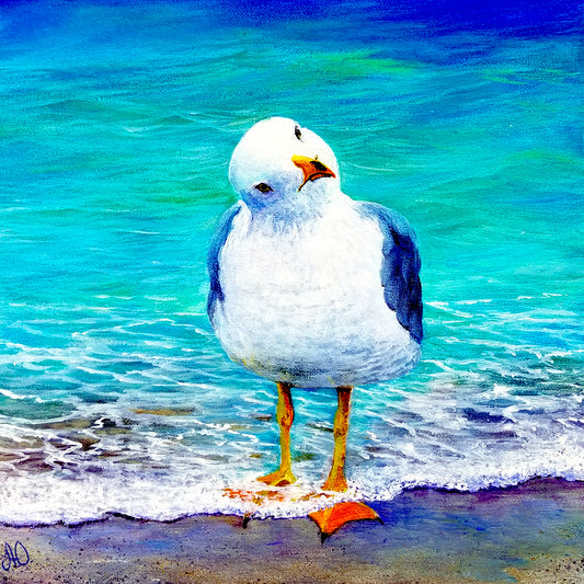 Hello I'm here acrylic painting 12x12